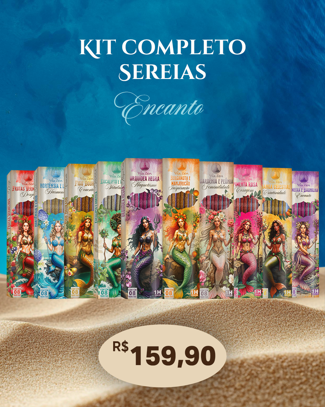 Kit Completo 10 Sereias - Encanto