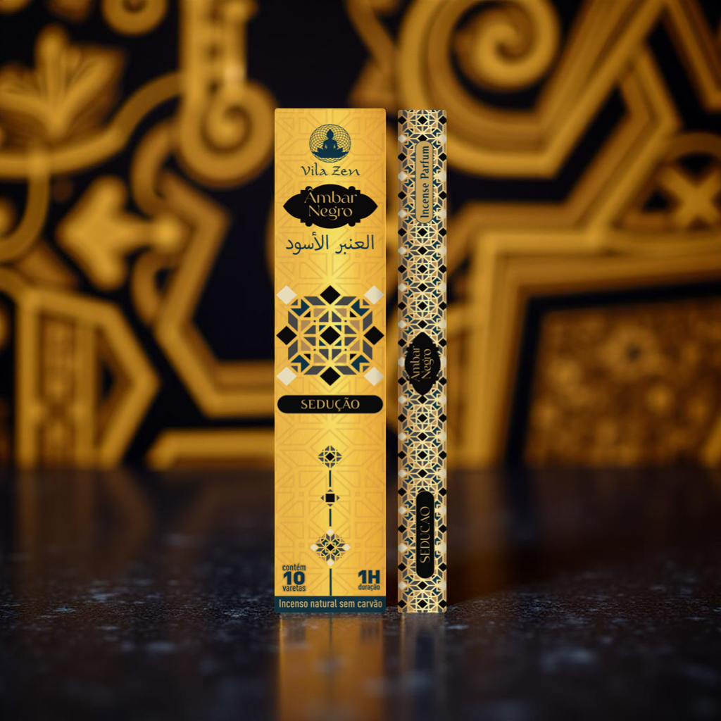 Incenso Vila Zen Linha Árabe - Âmbar Negro