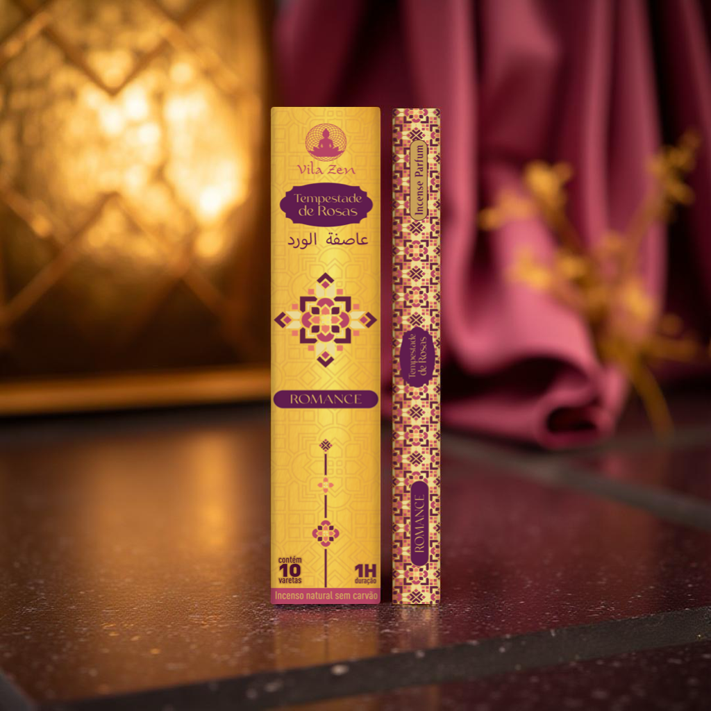 Incenso Vila Zen Linha Árabe - Tempestade de Rosas