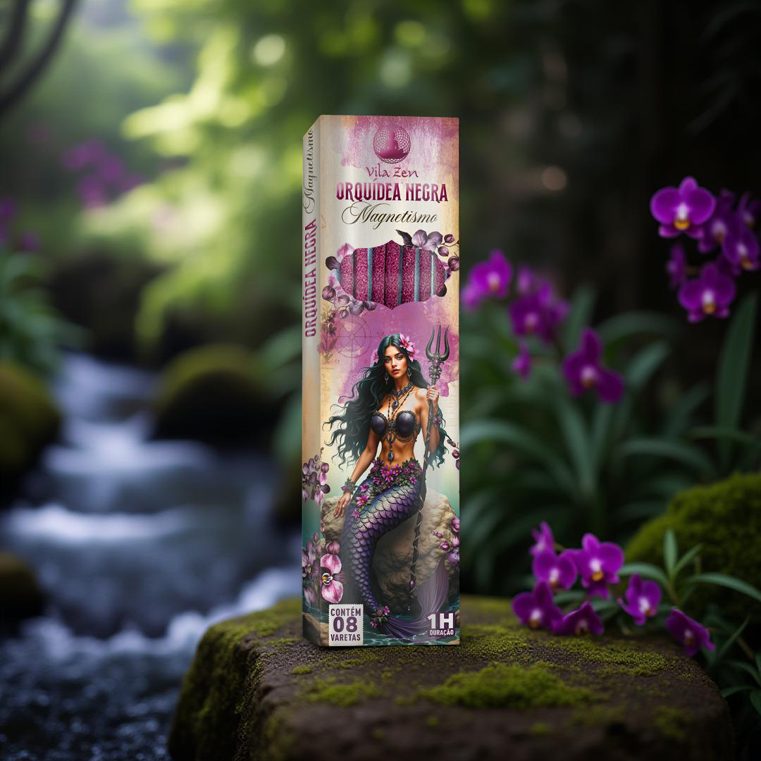 Incenso Vila Zen Linha Encanto das Águas - Orquídea Negra