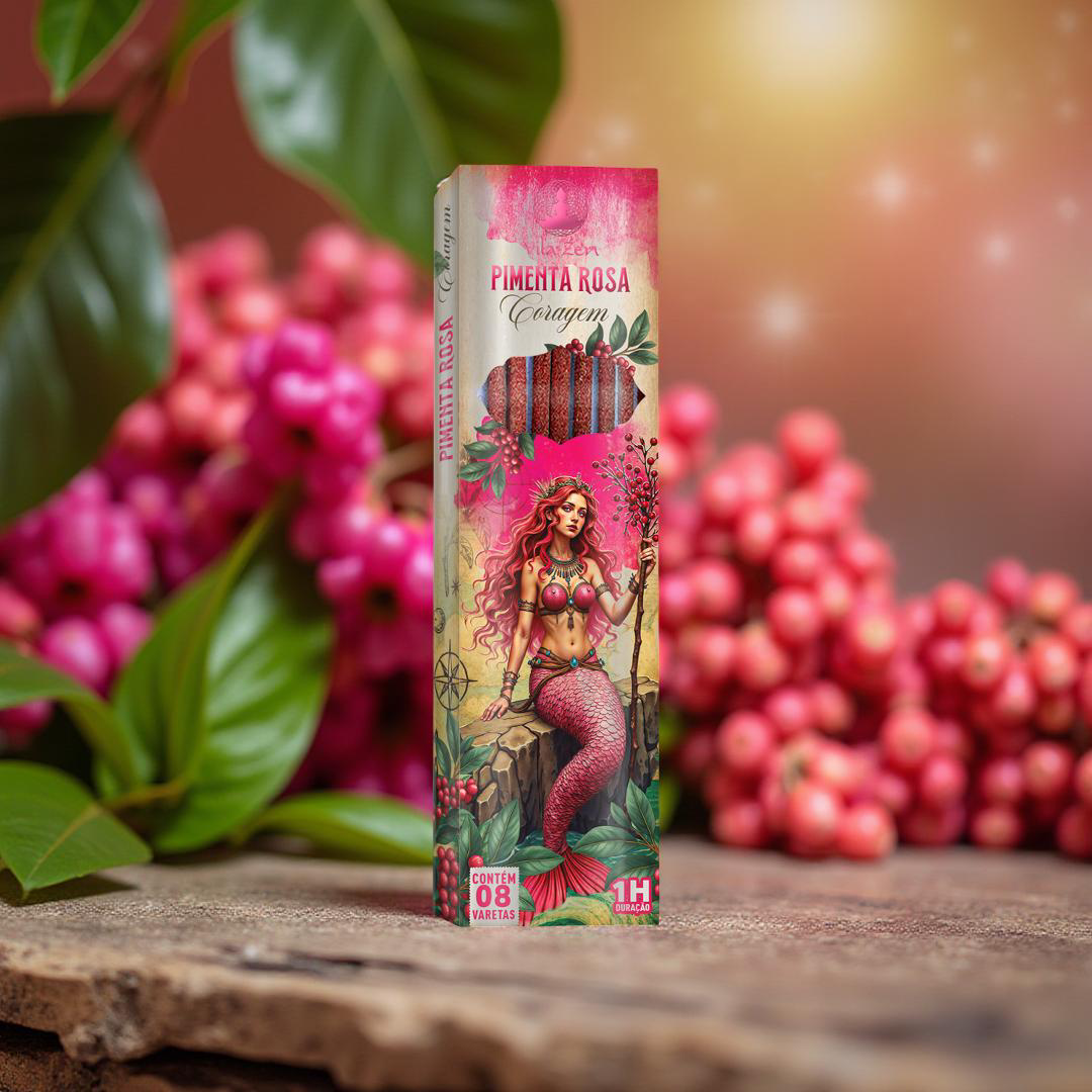 Incenso Vila Zen Linha Encanto das Águas - Pimenta Rosa