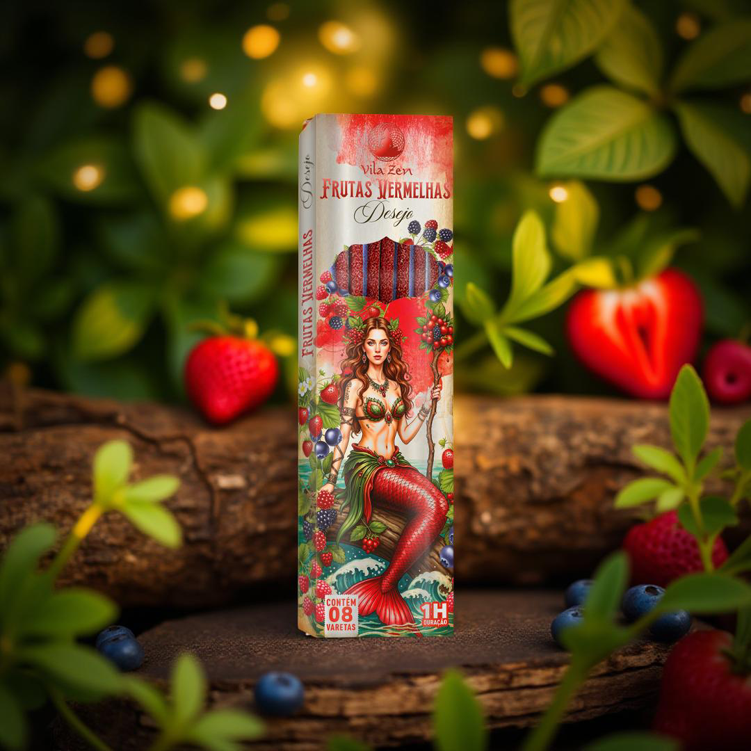 Incenso Vila Zen Linha Encanto das Águas - Frutas Vermelhas