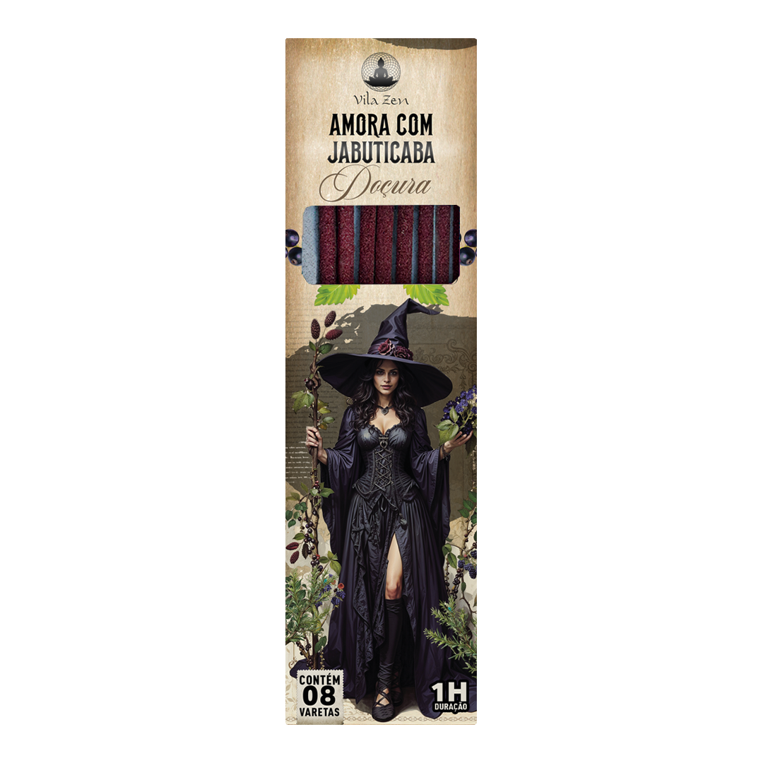 Incenso Vila Zen Linha Mística - Amora e Jabuticaba
