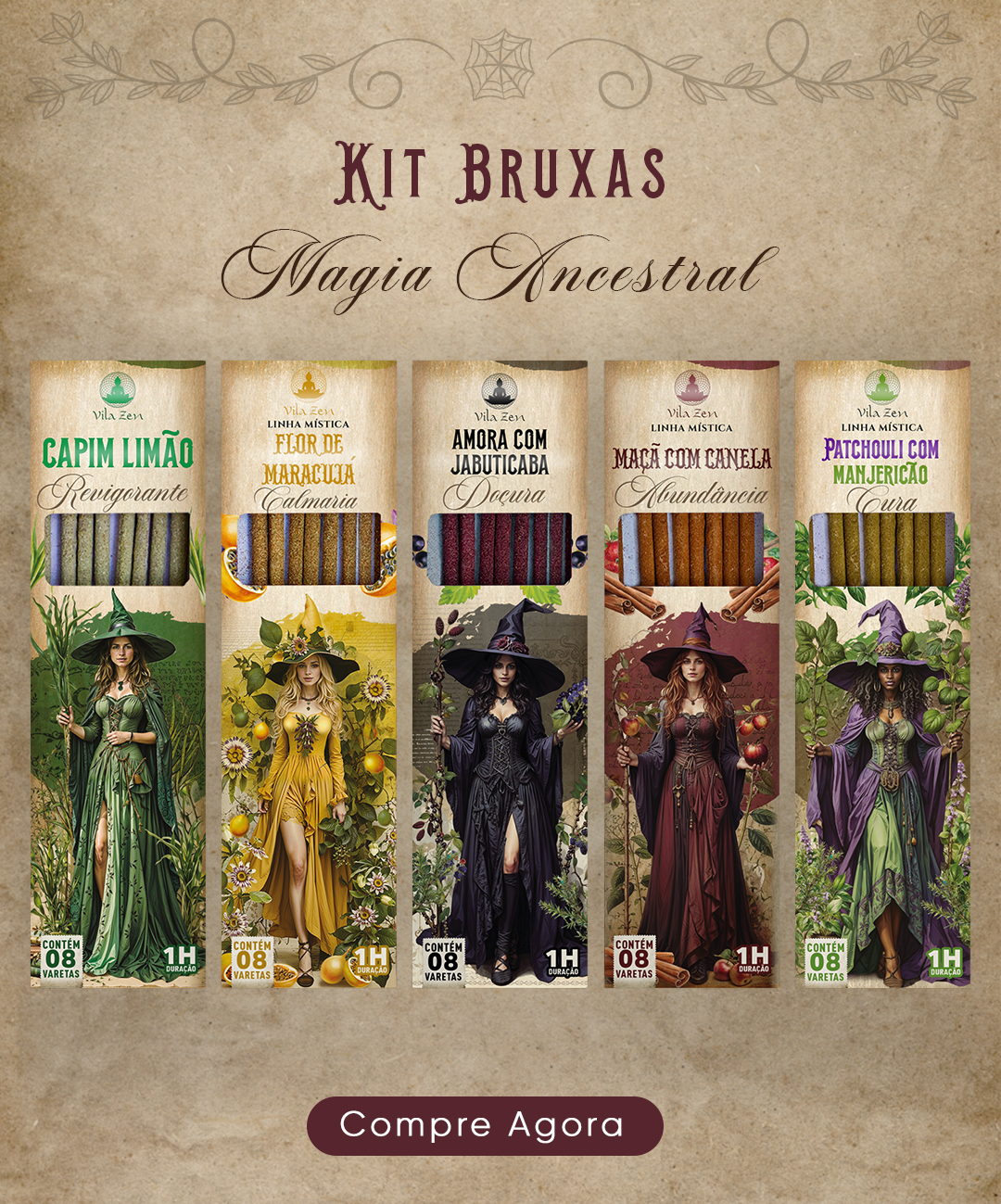 Kit 5 Bruxas - Magia Ancestral