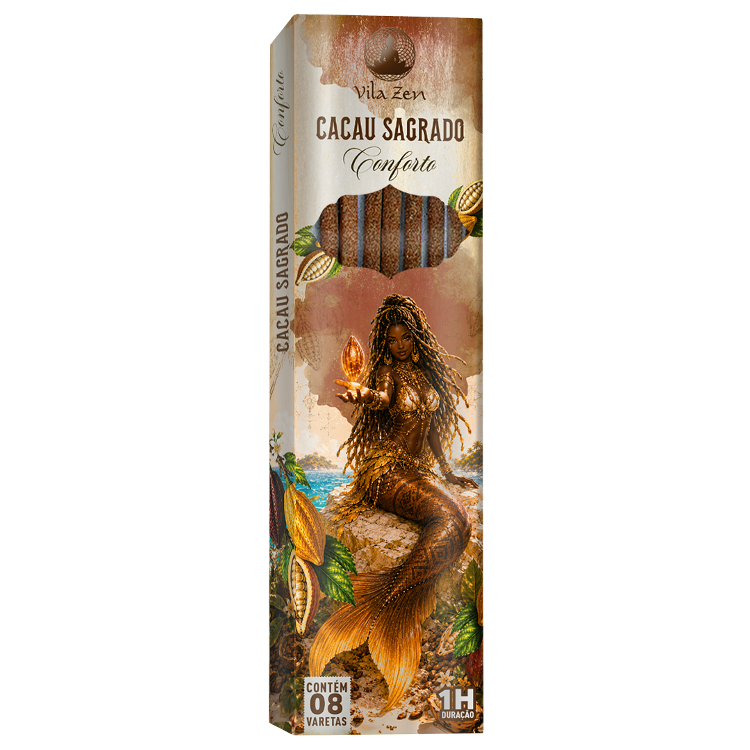 Incenso Vila Zen Linha Encanto das Águas - Cacau Sagrado