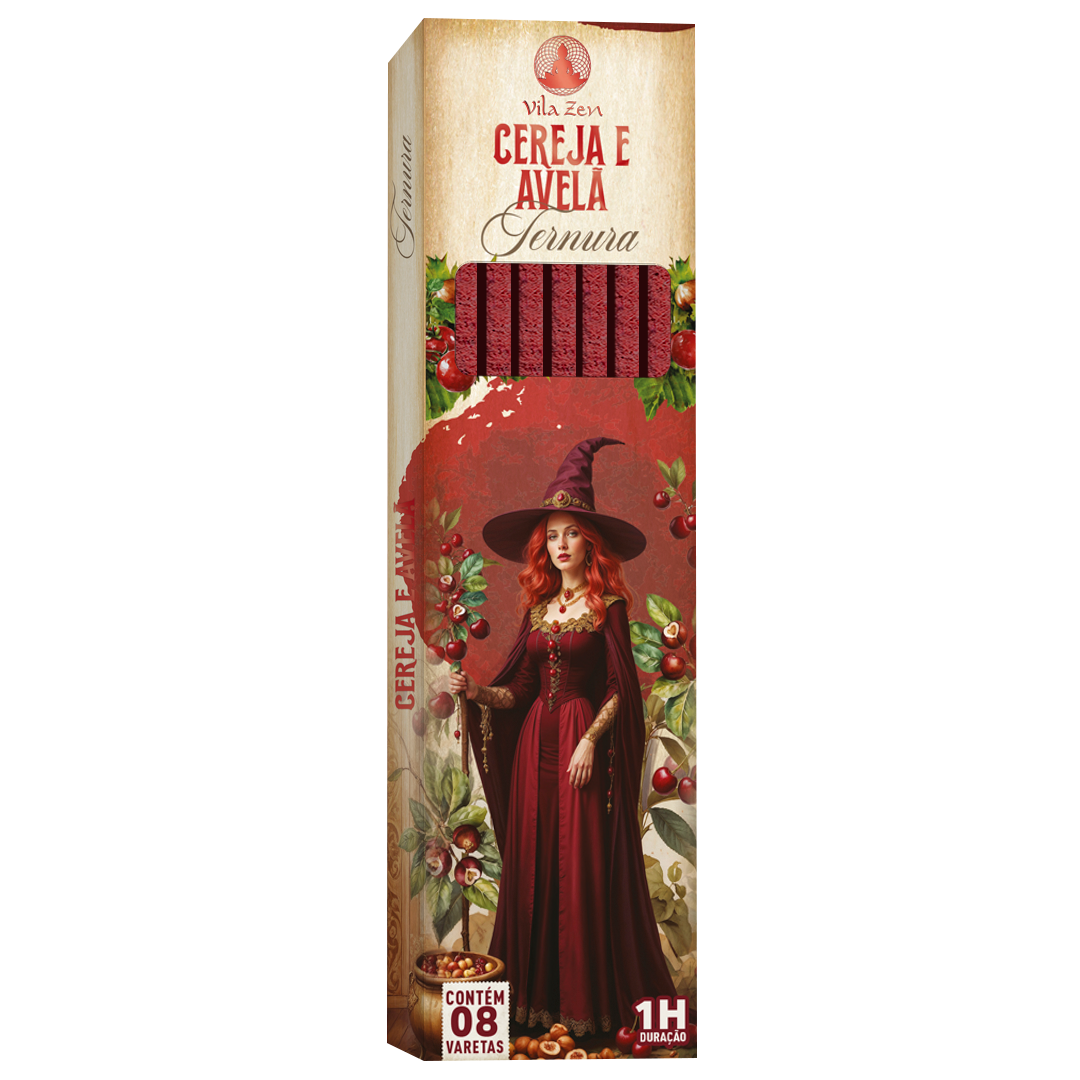Incenso Vila Zen Linha Mística - Cereja e Avelã