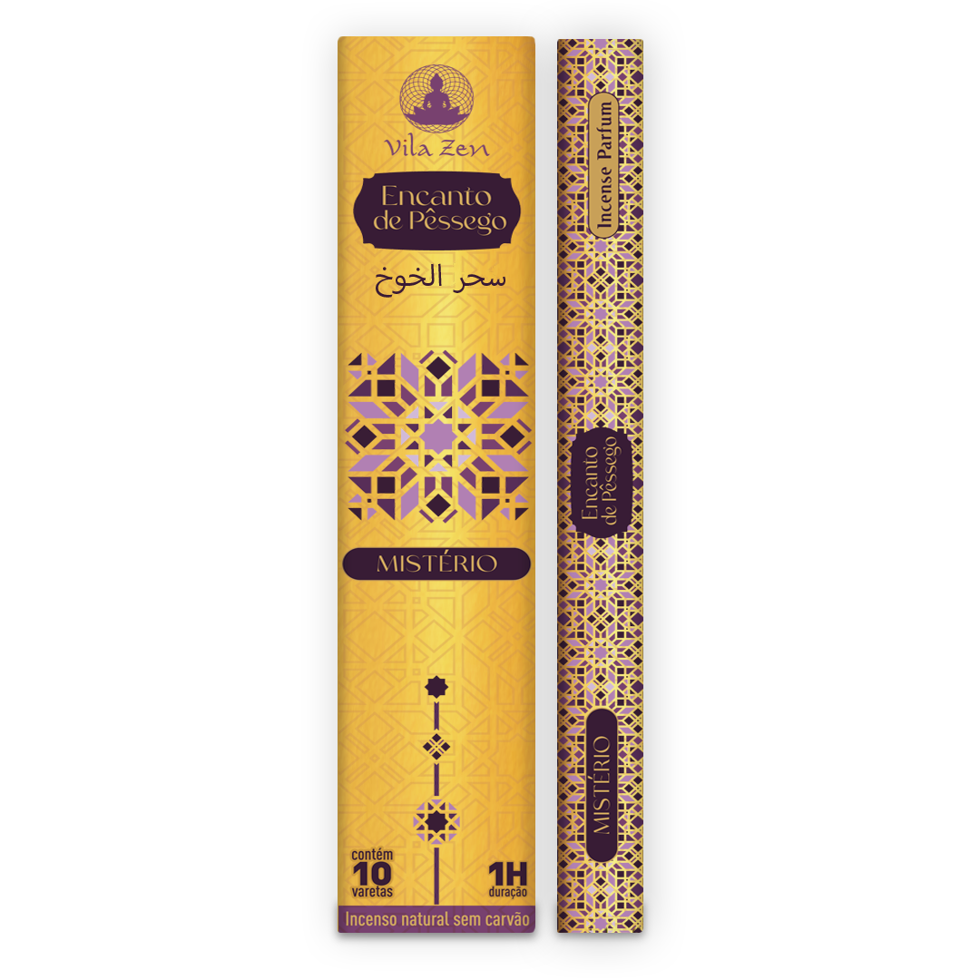 Incenso Vila Zen Linha Árabe - Encanto de Pêssego