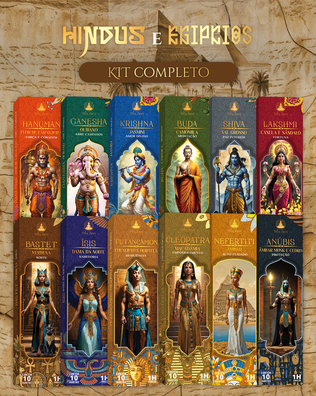 Kit Hindus e Egipcios Completo