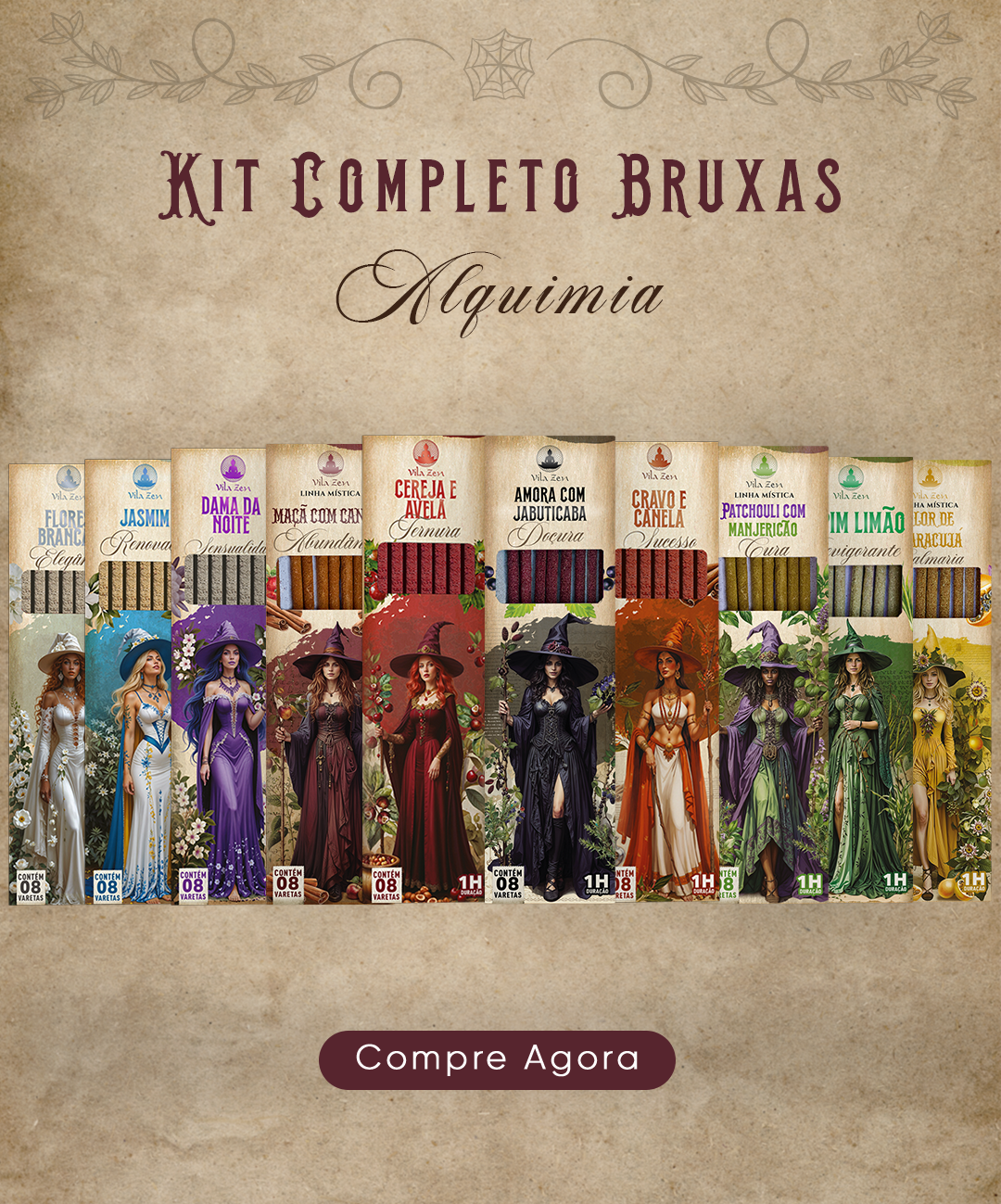 Kit Completo 10  Bruxas - Alquimia