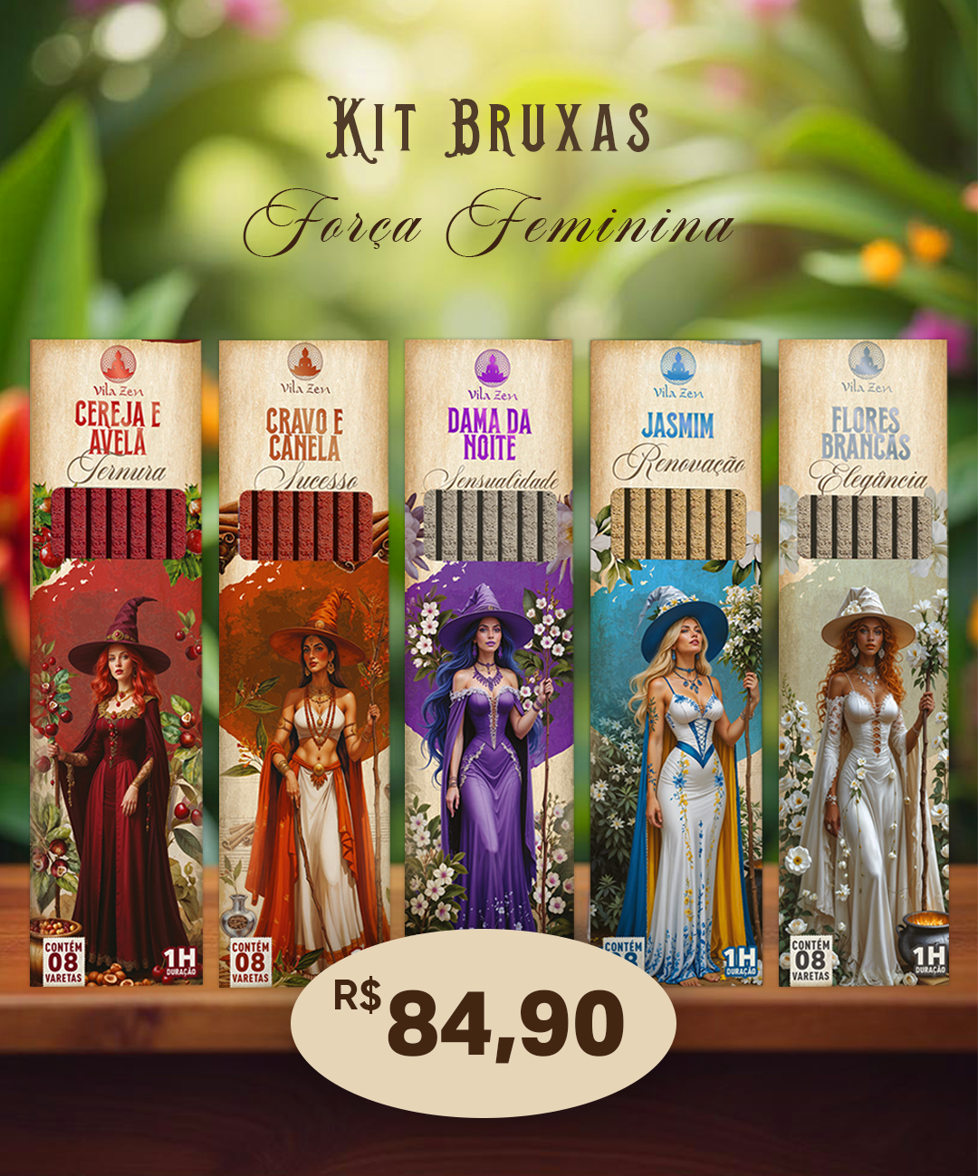 Kit 5 Bruxas - Força Feminina