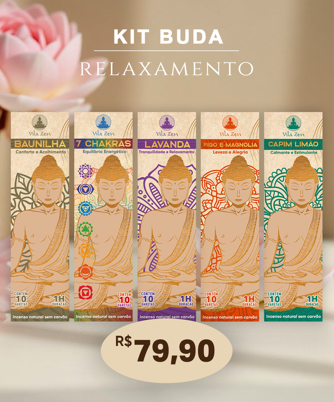 Kit 5 Aromas Buda - Relaxamento