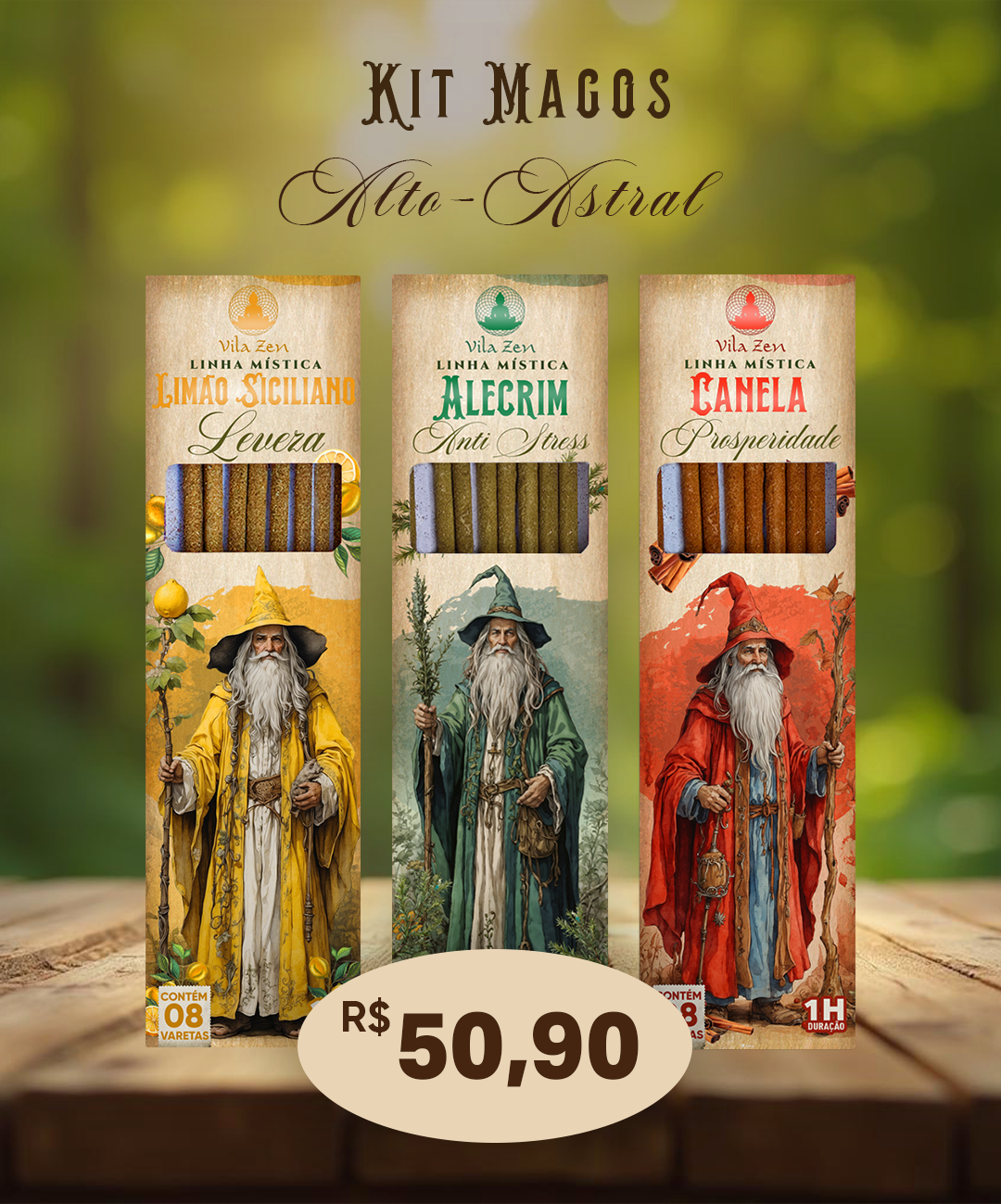 Kit 3 Magos - Alto Astral