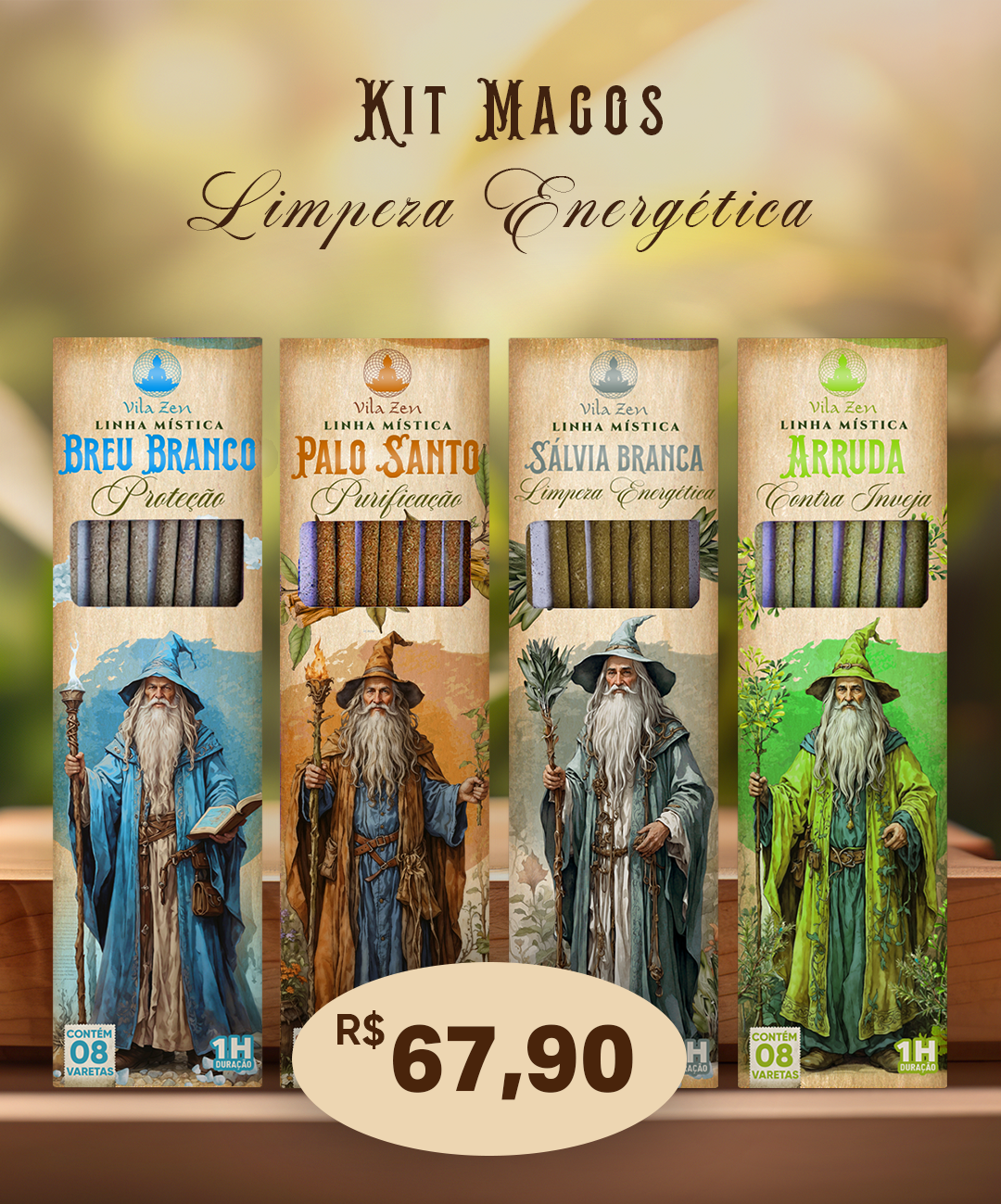 Kit 4 Magos - Limpeza Energética
