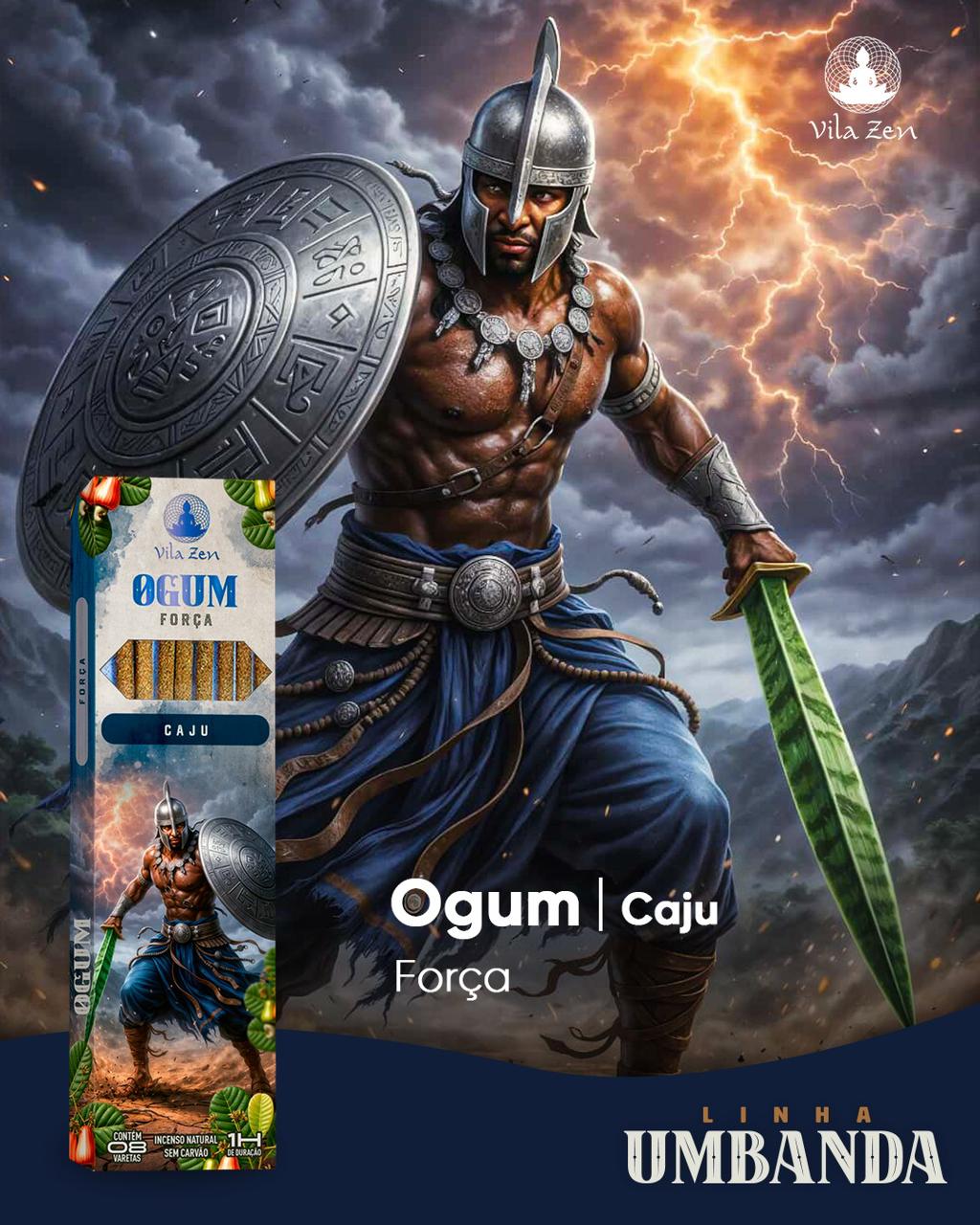 Incenso Vila Zen Linha Umbanda - Ogum - Caju