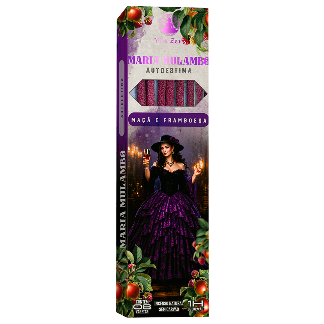 Incenso Vila Zen Linha Umbanda - Maria Mulambo - Maça e Framboesa
