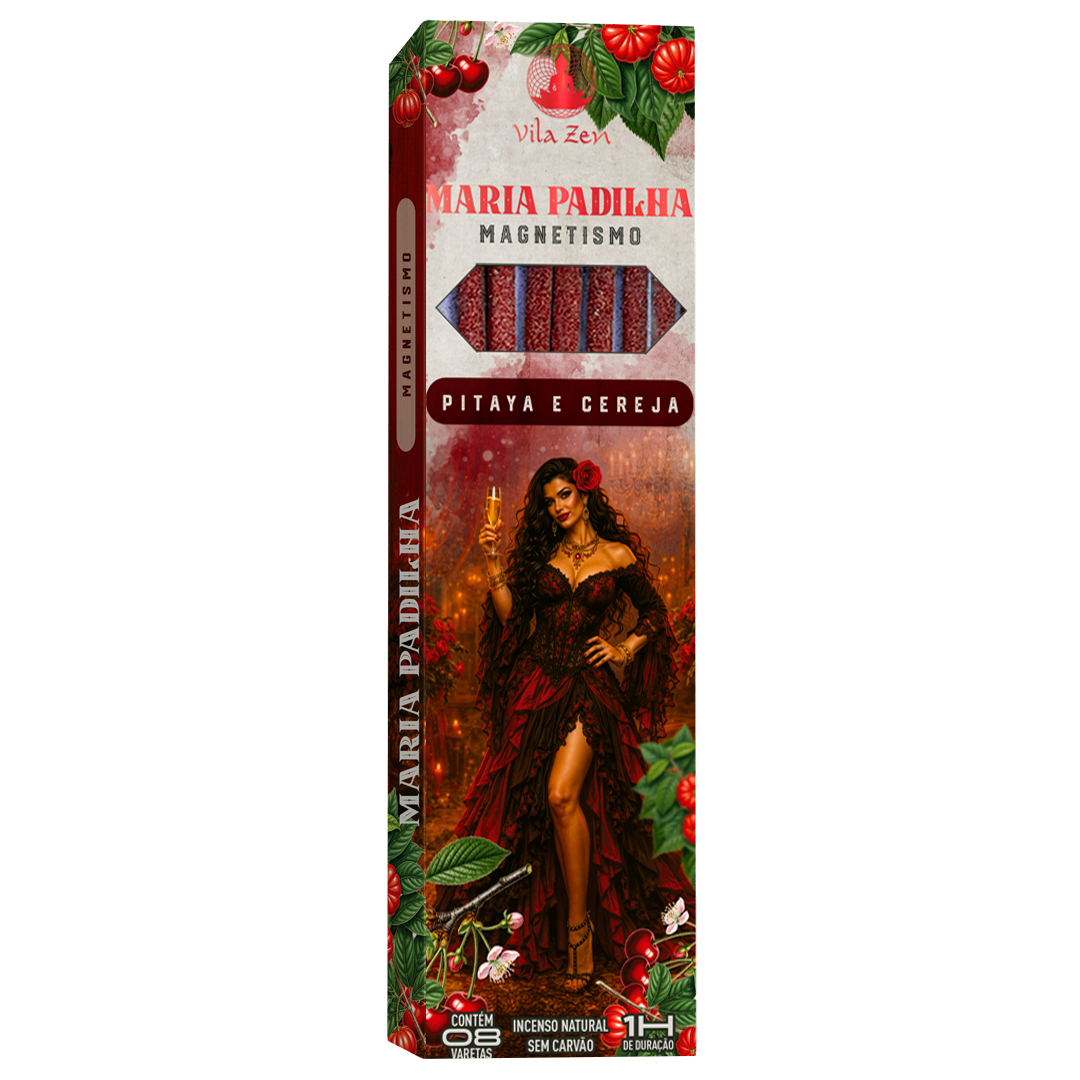 Incenso Vila Zen Linha Umbanda - Maria Padilha - Pitaya e Cereja