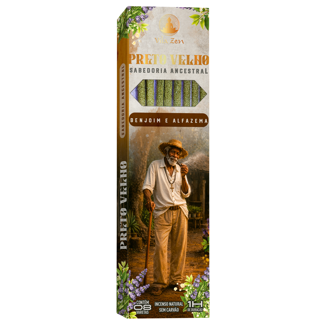 Incenso Vila Zen Linha Umbanda - Preto Velho - Benjoim e Alfazema