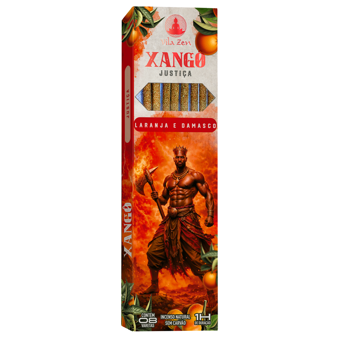 Incenso Vila Zen Linha Umbanda - Xangô - Laranja e Damasco