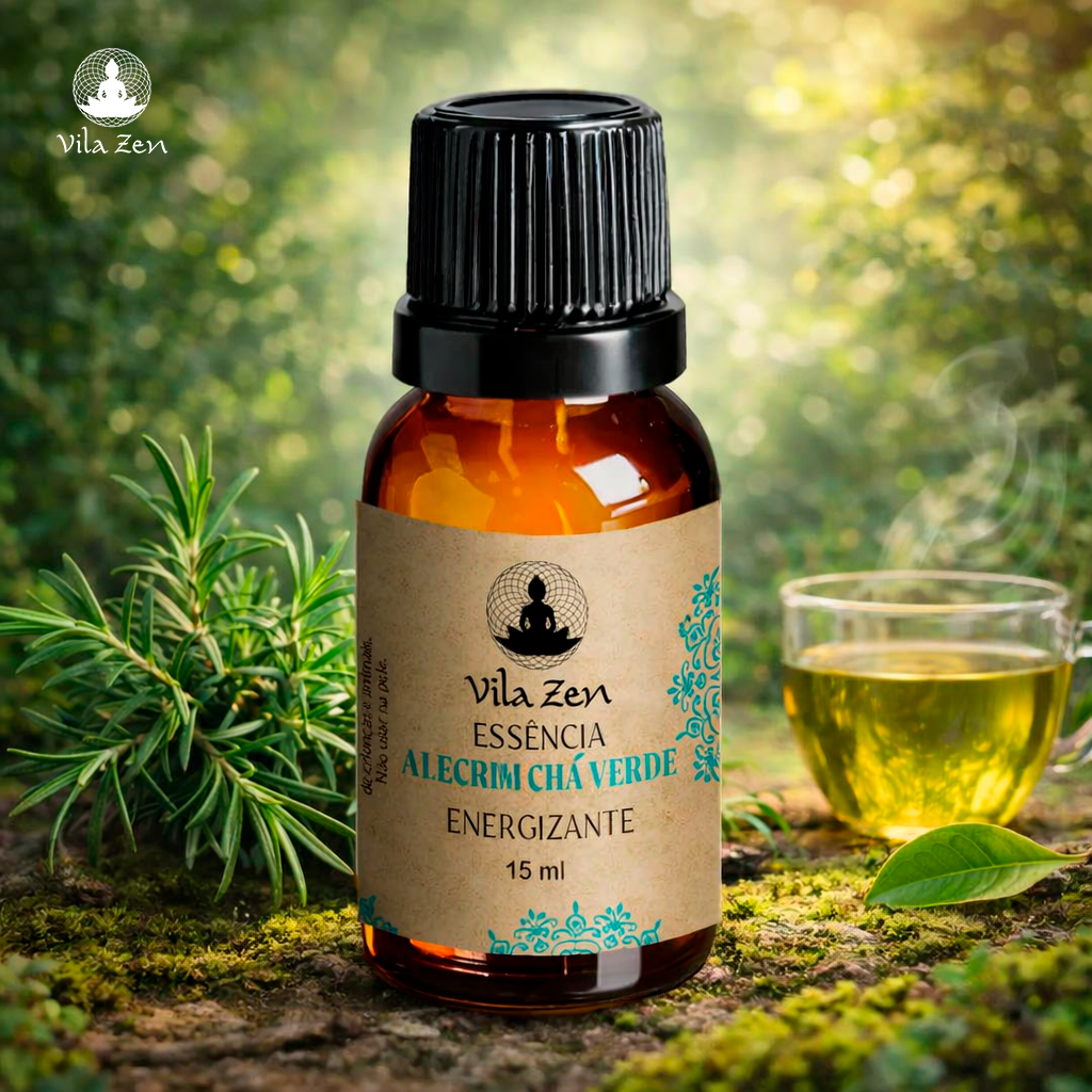 Essência Aromática Vila Zen - Alecrim e Chá Verde - 15 ml