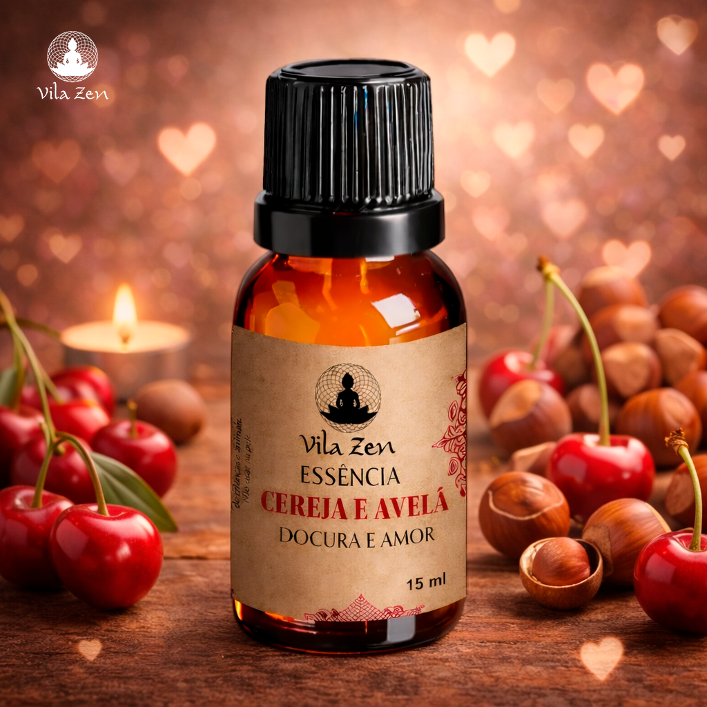 Essência Aromática Vila Zen - Cereja e Avelã - 15 ml