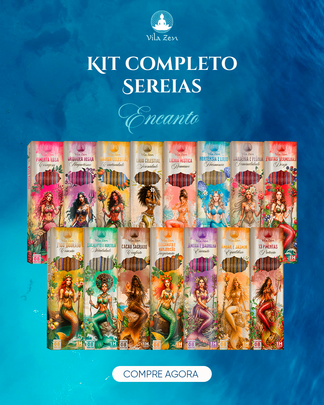 Kit Completo 10  Sereias - Encanto
