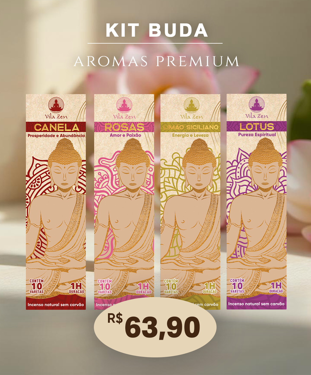 Kit 4 Aromas Buda - Aromas Premium