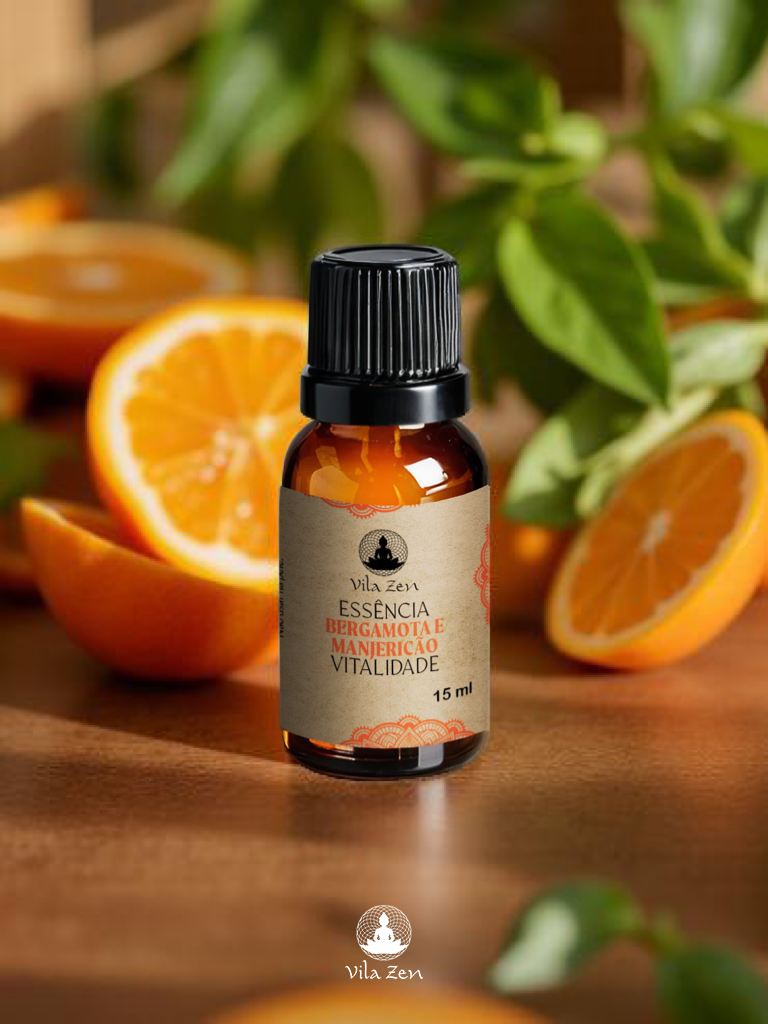 Essência Aromática Vila Zen - Bergamota e Manjericão - 15 ml